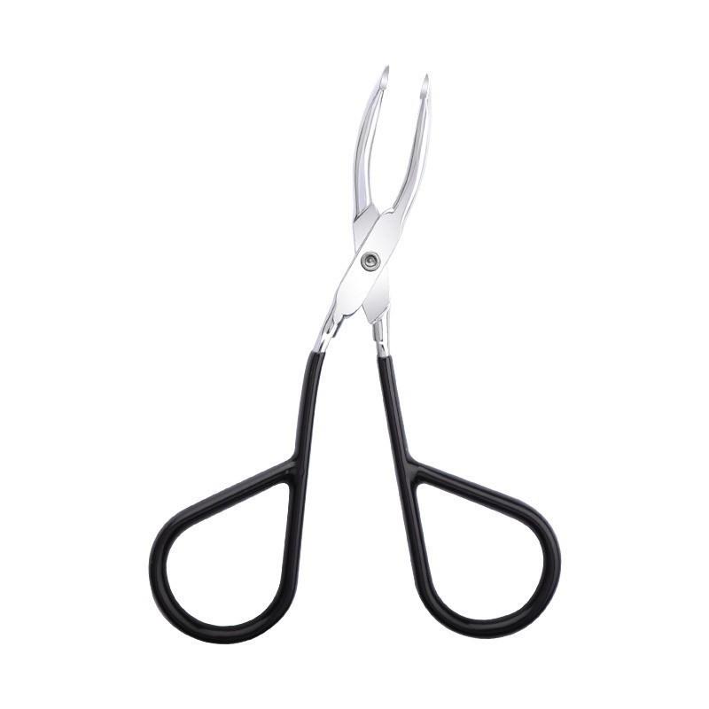 Black Dipped Stainless Steel Eyebrow Tweezers: Precision Hair Removal & Shaping Tool