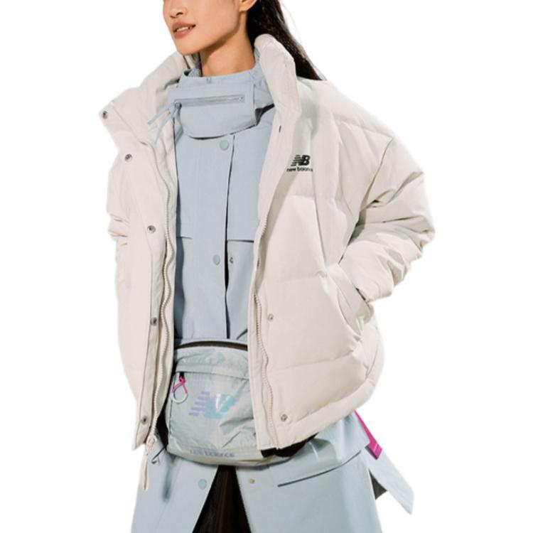 New Balance Down Jacket Women's Gray White (Unisex) Down Jackets AWJ23331 GYM