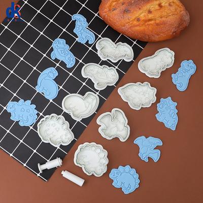 New Dinosaur Cutter Set Cookie Cutters Cake Tools Biscuit Stamp Fondant Mould Baking Sugarcraft Mold