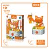 Factory Supply Children Puzzle Simulation Small Particles Potted Plant Building Block Lucky Cat Bulldog Assembly Animal Building Block