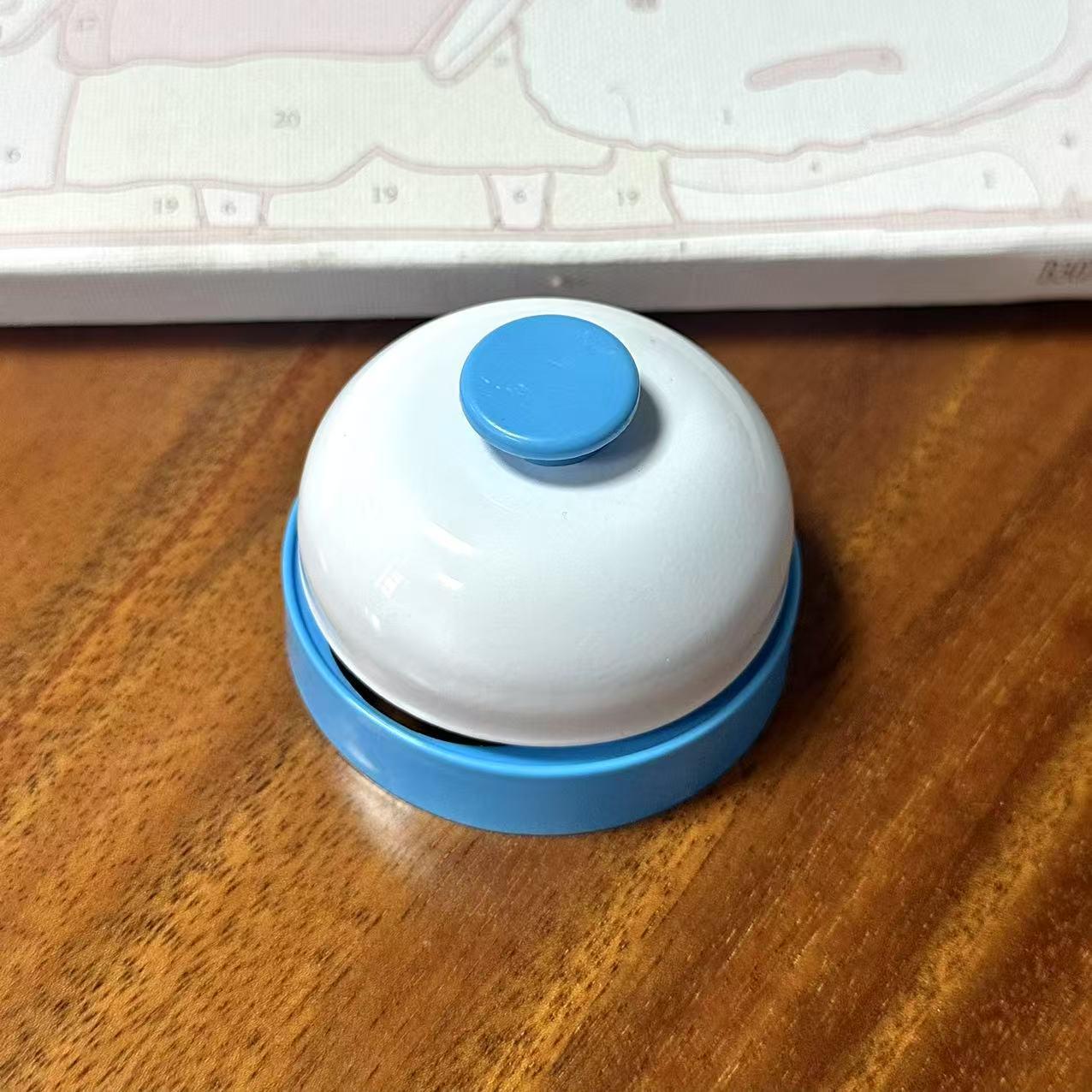 

Сервисный колокол: Ручной звонок для приема гостей, игр и дрессировки домашних животных Hand bell синий/белый