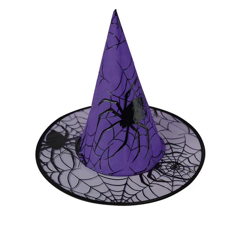 Halloween Hat Children Adult Masquerade Dress Up Magician Bronzing Spider Hat Halloween Party Witch Hat Favor