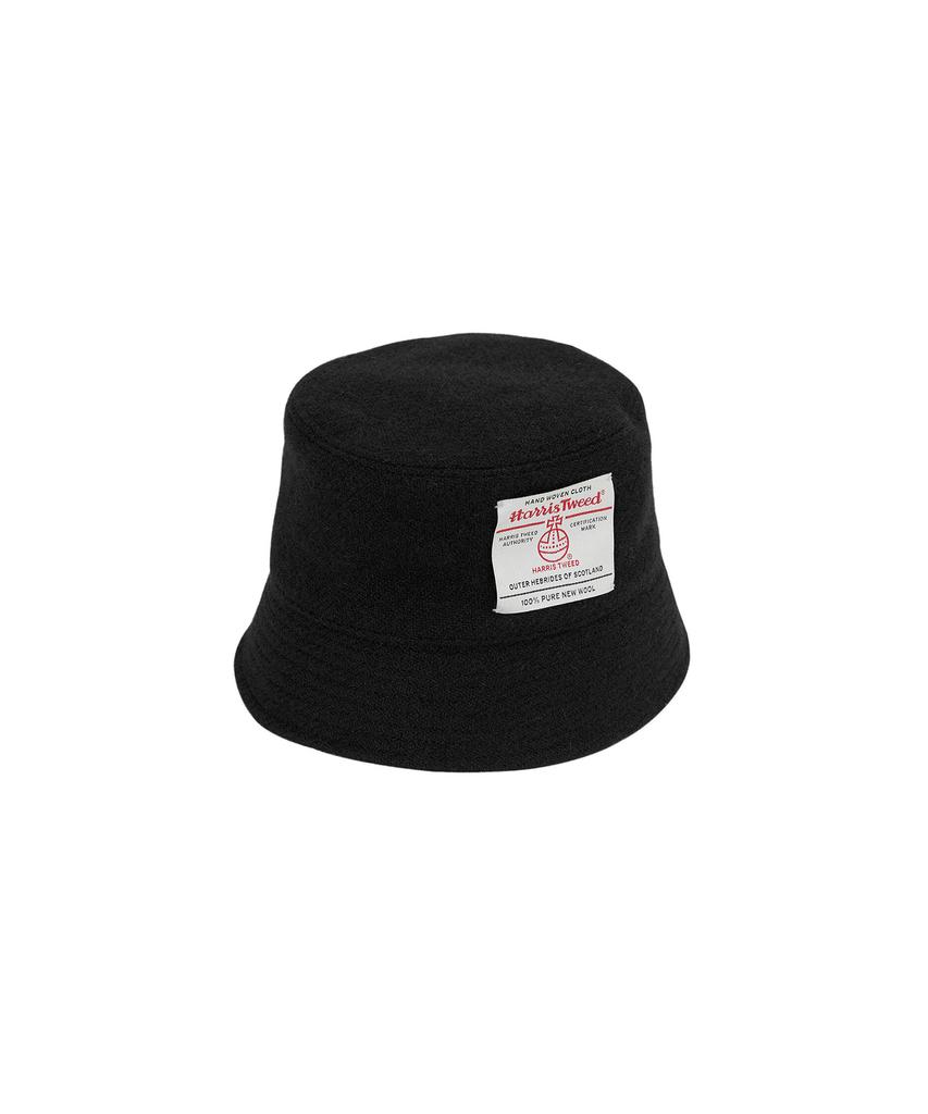 Beulaunyadeu Harris Tweed Bucket Hat, Black