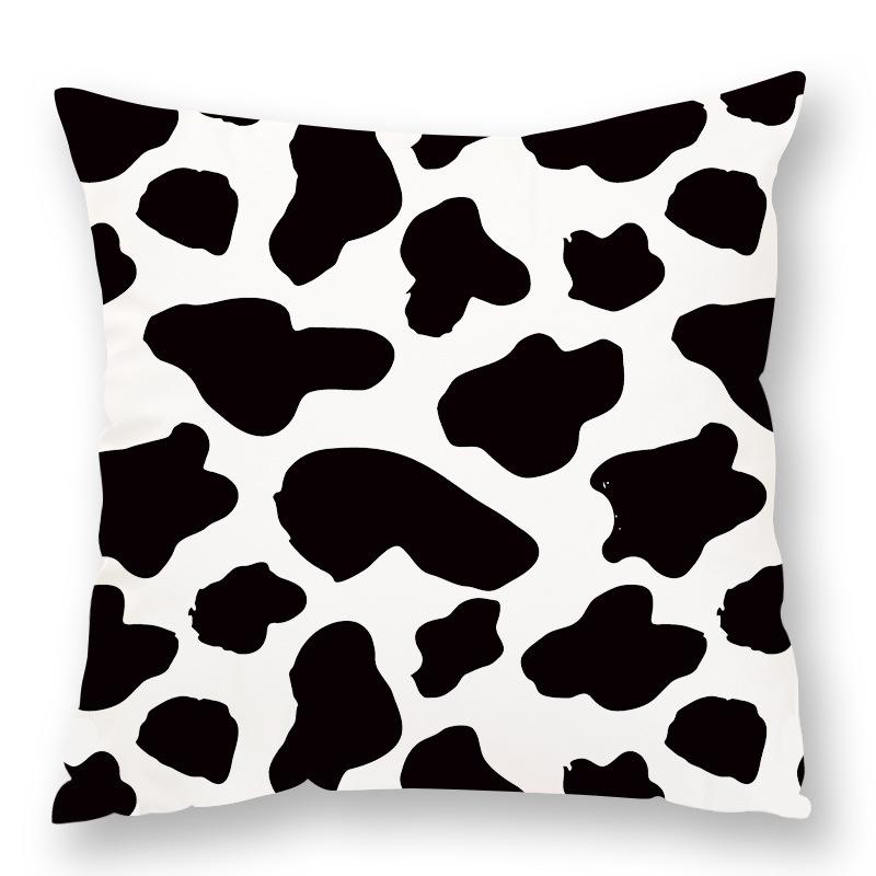 Fashionable Animal Spots Elements Cow Print Leopard Print Pillow Zebra Print Pillow Case Plush Sofa Car Waist