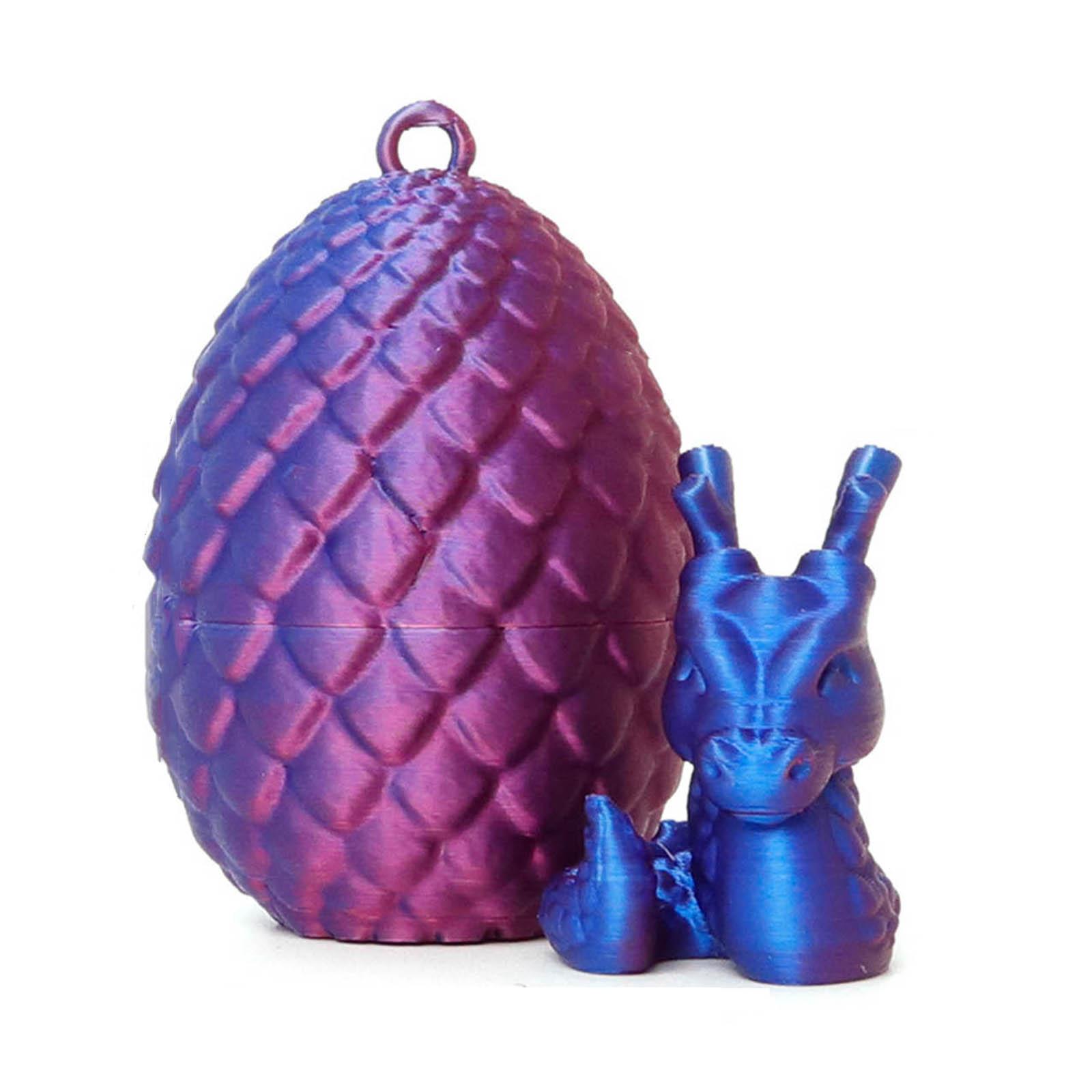 

Портативная 3D-печатная подвеска «Дракон в яйцах» Уникальный кристальный дракон Легкая и стильная шарнирная фигурка для украшения 1