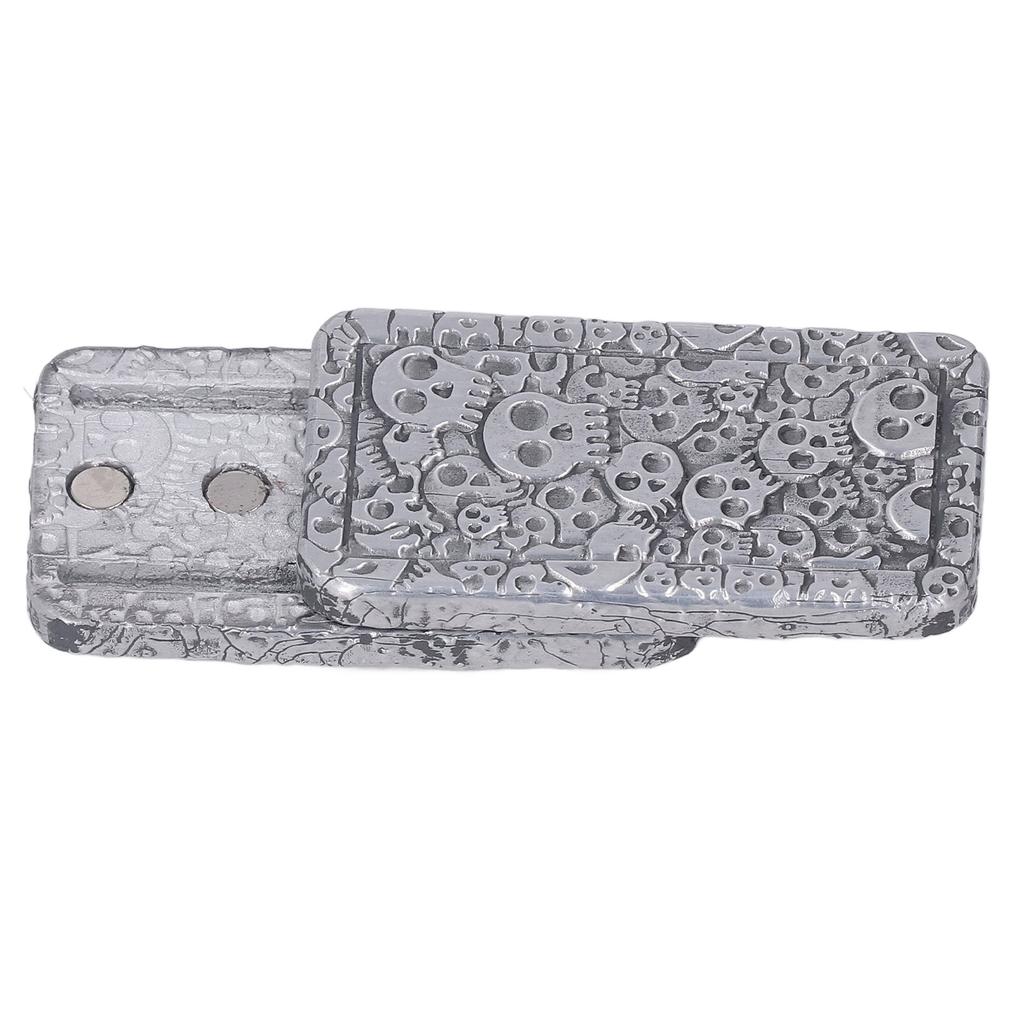 Skull Pattern Magnetic Slider Toy Adult Metal ADHD Autism Anxiety Stress Relief Push Slider Sensory