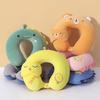 Cartoon U-Shaped Pillow Memory Foam Pillow Core Neck-Protecting Pillow for Airplane Car Travel Portable Office U-Shaped Pillow