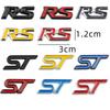 Mondeo Focus Fiesta Ecosport Kuga Everest Modified Sports ST Logo RS Logo Center Console Emblem Car Steering Wheel Badge Decorative Stickers