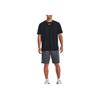 Under Armour Logo Print Solid Color Round Neck Short Sleeve T-Shirt Men Tops Black 1376842-001