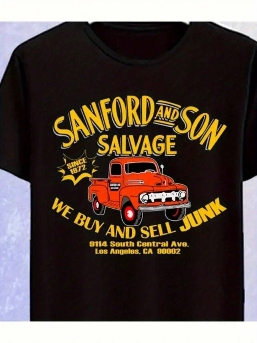 Sanford And His Son s Vintage TV Print Unisex T-Shirt L