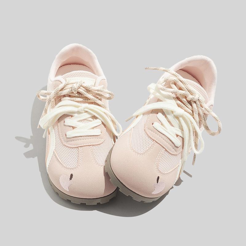 Korean Fashion Women's Shoes All-match Color Matching Dexun Shoes Double-lace Flat Sports Shoes Casual Forrest Gump Shoes