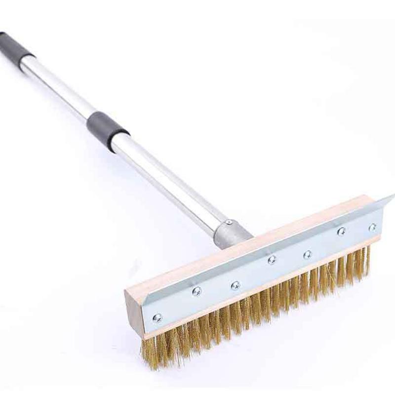 Pizza Oven Brush Pizza Stone Cleaning Tool with Robusts Brass Bristles Perfect for Enhancing Cooking Efficiency