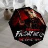 Custom Name Friday the 13th Theme Automatic Umbrella, Lightweight & Portable, 8 Rib, Perfect for Outdoor Travel, Birthdays, Christmas, Gifts.