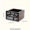 Party Cup Dispenser Wooden Cup Holder with Pen Slot and Party Cups Organizer Mark Your Cup and Drink Up Home Bar Birthday Party