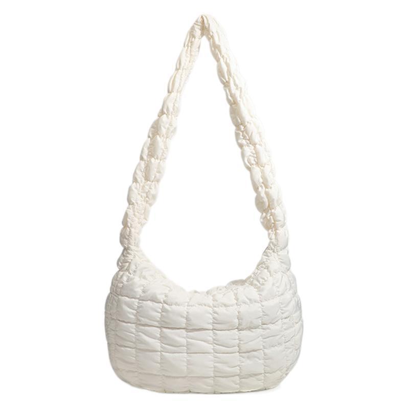 Bag women's new one-shoulder messenger bag cloud pleated bag cotton clothing bag large-capacity one-shoulder underarm bag women's bag