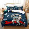 Kids Boys Duvet Cover Set Universe Astronaut Print Space Blue Bedding Set 1 Quilt Cover with Zipper Closure and 1 Pillowcases
