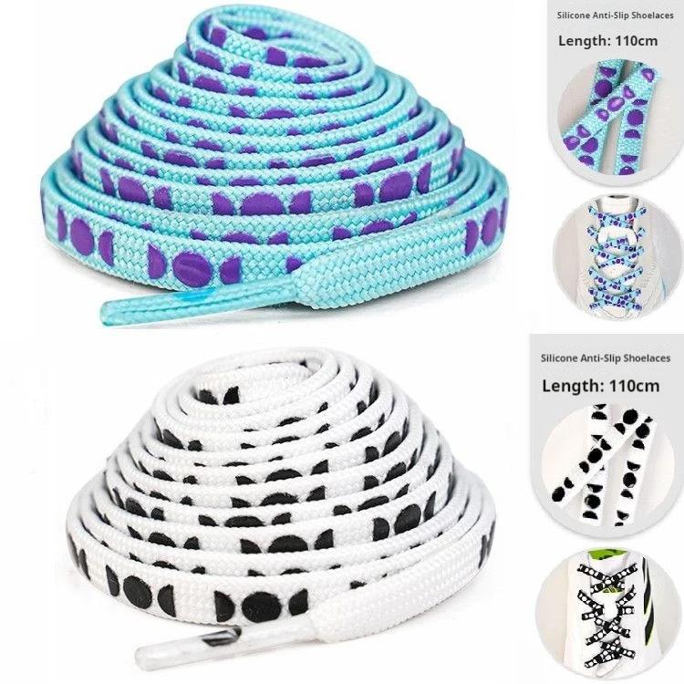 New Shoelaces Sneakers Tennis Football Casual Silicone Anti Slip Flat Rope Shoelace Shoe Laces for Shoes Accessories 110CM