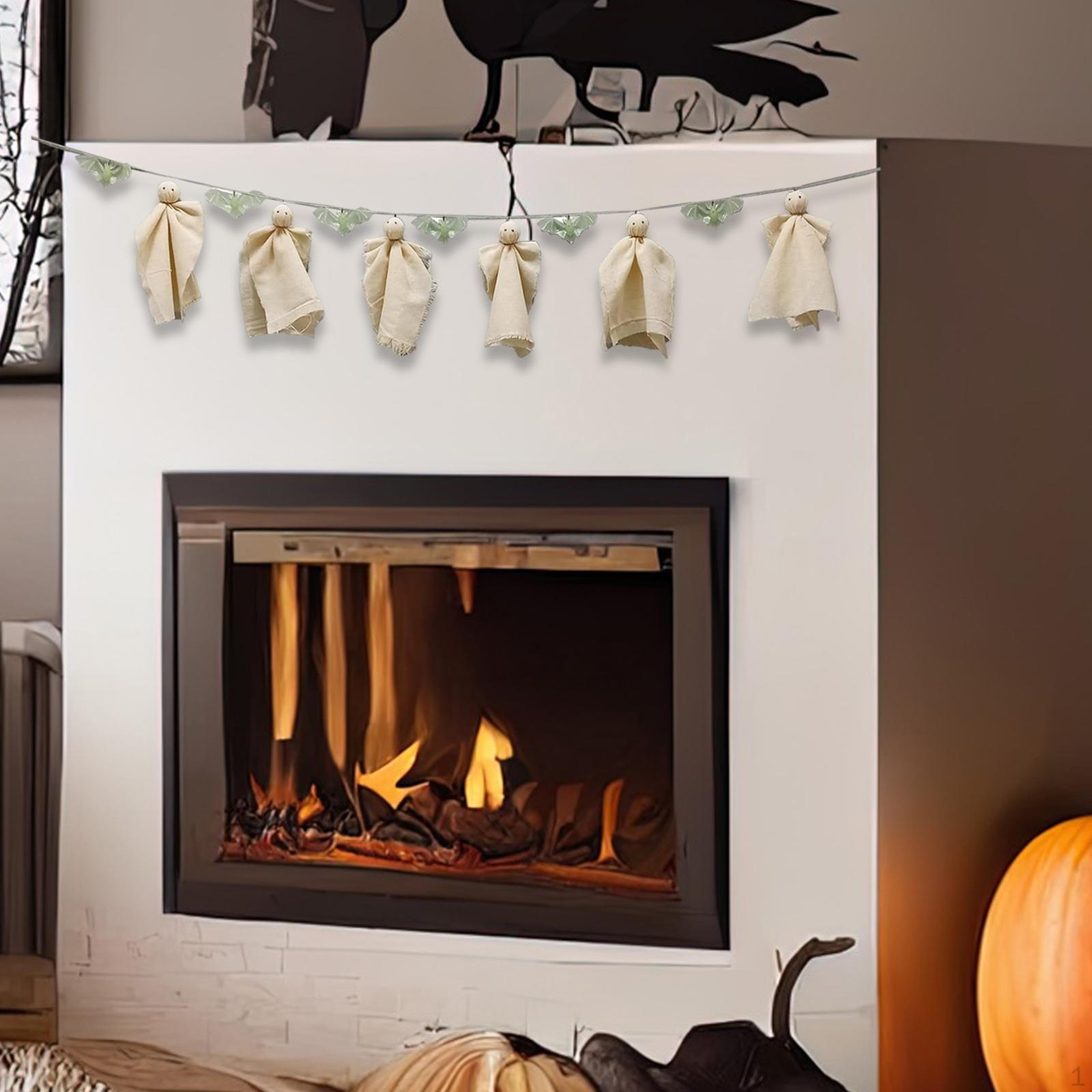 

Halloween Themed Party Decorations Fluorescence Bats Banner Hanging Decoration for Mantel