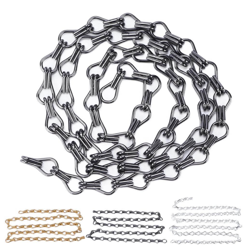 2Pcs Hanging Chain One Meter Rustproof Anticorrosion Convenient Assembly Light Fixture Chain for DIY