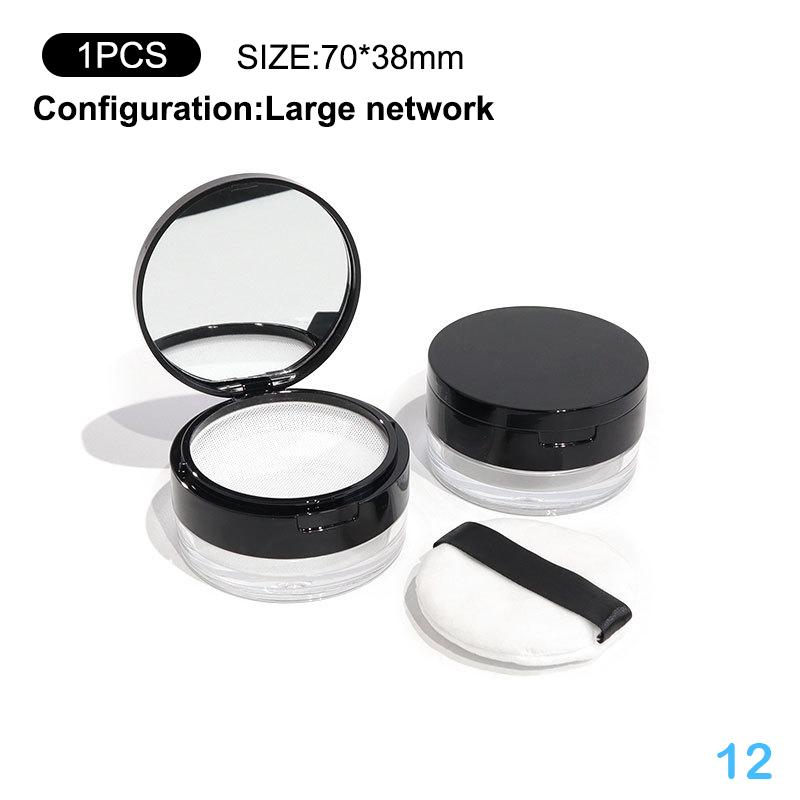 1Pcs Portable Plastic Powder Box Empty Loose Powder Container With Sieve Mirror Cosmetic Sifter Jar Travel Makeup Accessories
