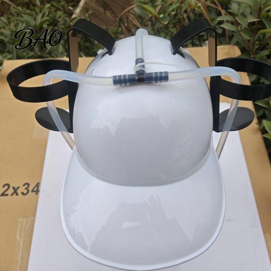 Párty pokrývka hlavy Klobouk na pití se slámkou, Pijácký klobouk pro dospělé, Plastová líná helma, Hands-free kreativní pivo Narozeninové večírky Festivaly Doma