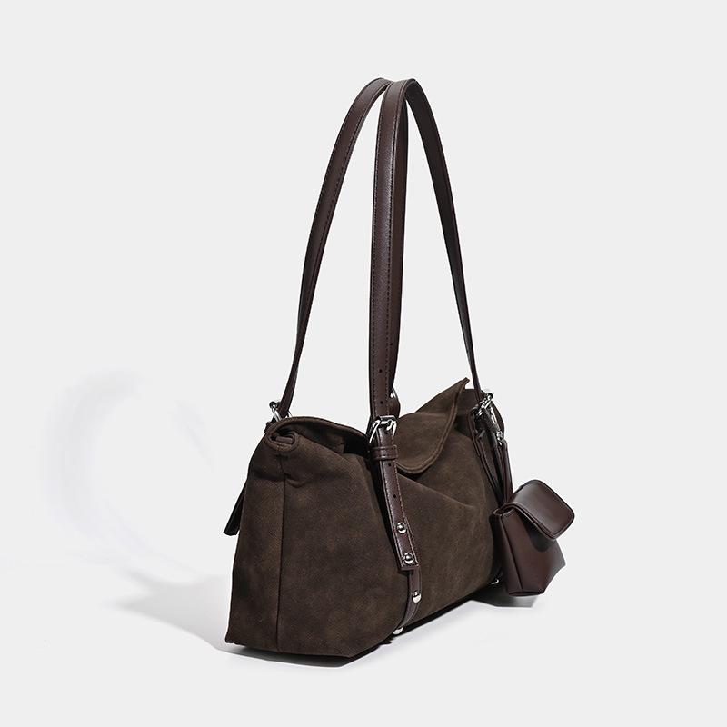 Retro Wildleder Große Kapazität Damen Schulter- und Umhängetasche - Herbst/Winter Vielseitiges Design