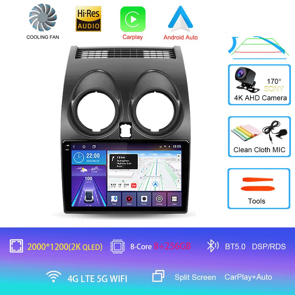 Android 14 Car Radio For Nissan Qashqai 1 J10 2006 - 2013 Multimedia Video Player Navigation GPS No 2din 2 din