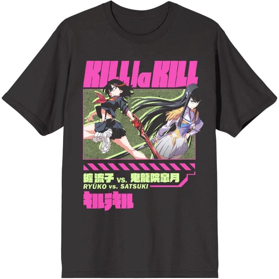 Черная футболка Kill La Kill с Рюко и Сацуки S