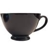 BLACK CERAMIC CUP 260ml WITH OPENWORK SAUCER FOR COFFEE AND TEA