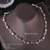 Copper Color Zircon Necklace Women Luxury Fashion Jewelry