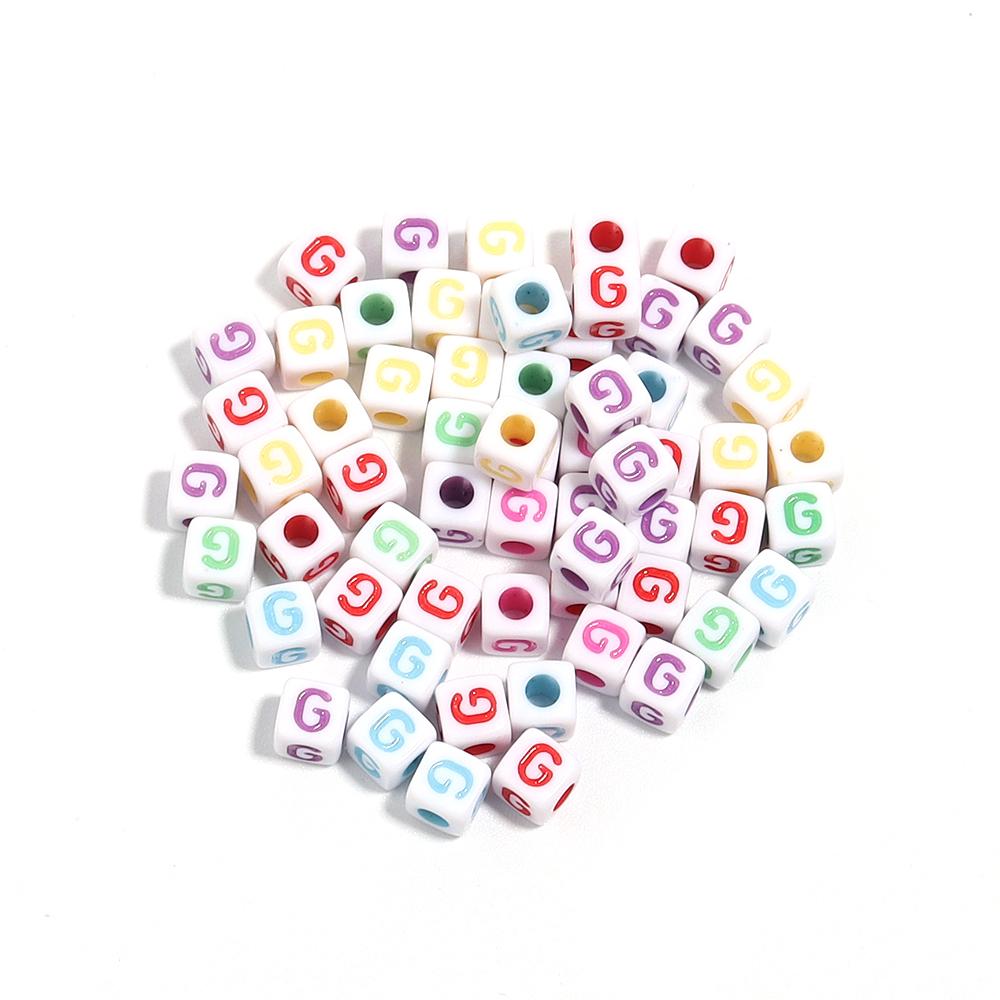 100pcs/lot  A-Z Acrylic Letter Bead Square Loose Spacer Alphabet Beads for DIY Bracelet Necklace Jewelry Making Supplies
