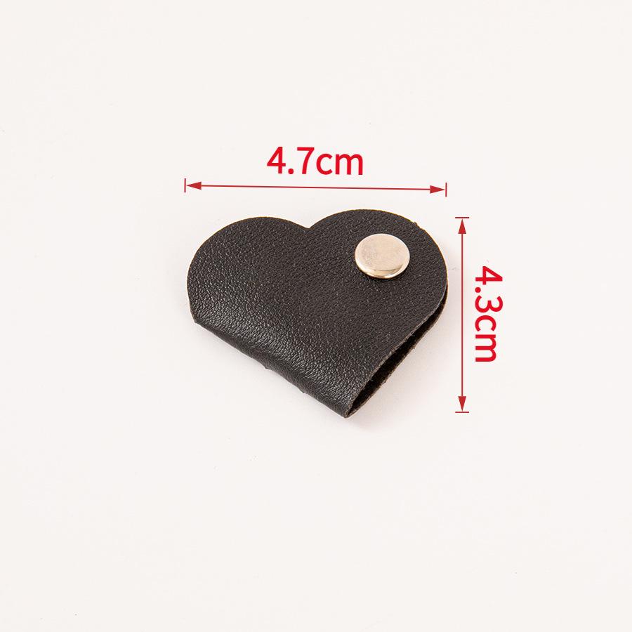 Heart-shaped Leather Cable & Earphone Organizer Winder