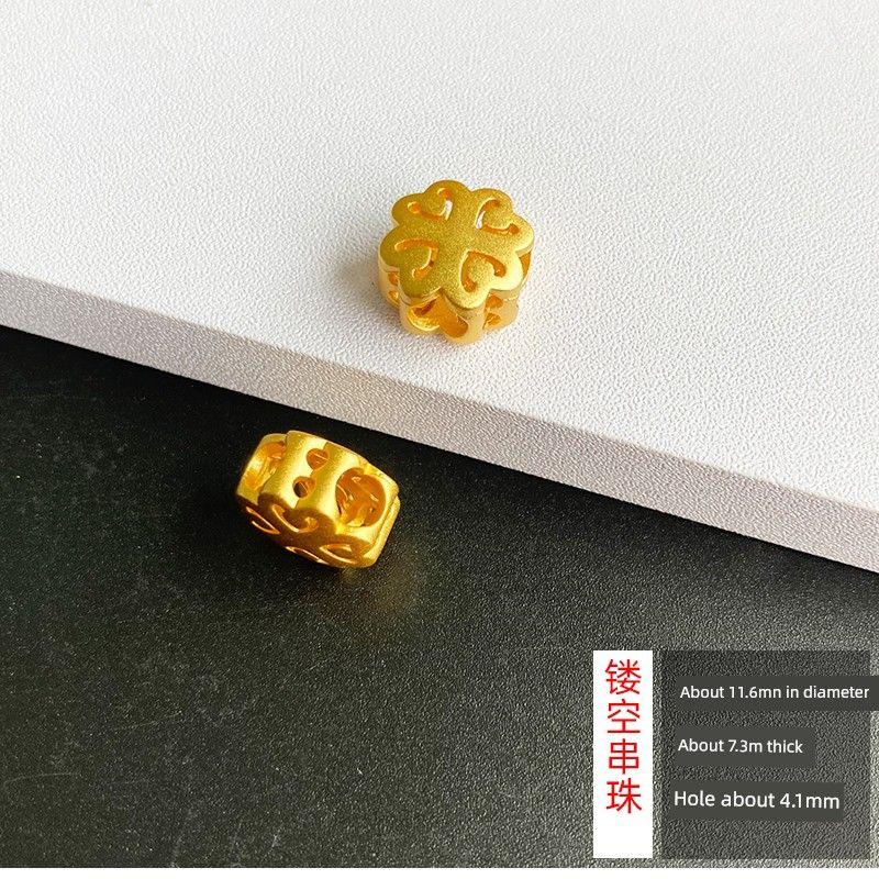 

Сделай сам Вьетнамское россыпное золото Плетеный женский шнурок Счастливые бусины Cut Out Beads