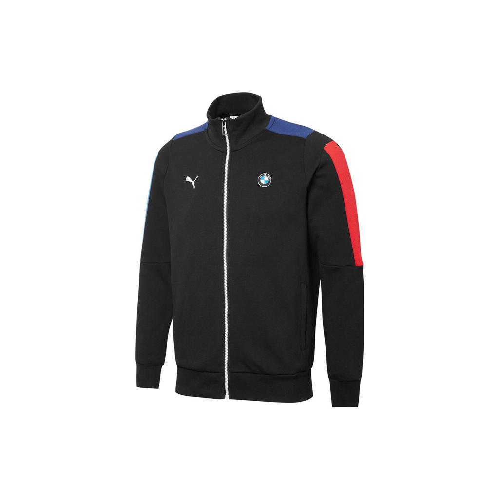 Puma Men's Black BMW Motorsport Full-Zip Track Jacket With Red And Blue Accents Sportswear 599506-01