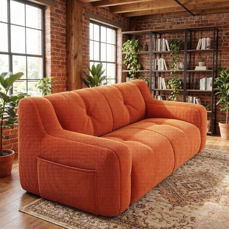 Single Double Lazy Tatami Sofa, Floor Reclining Couch for Small Apartment Living Room