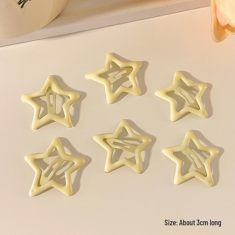 

Синяя шпилька для волос Y2K в форме пятиконечной звезды - Dopamine Small Clip для боковой челки