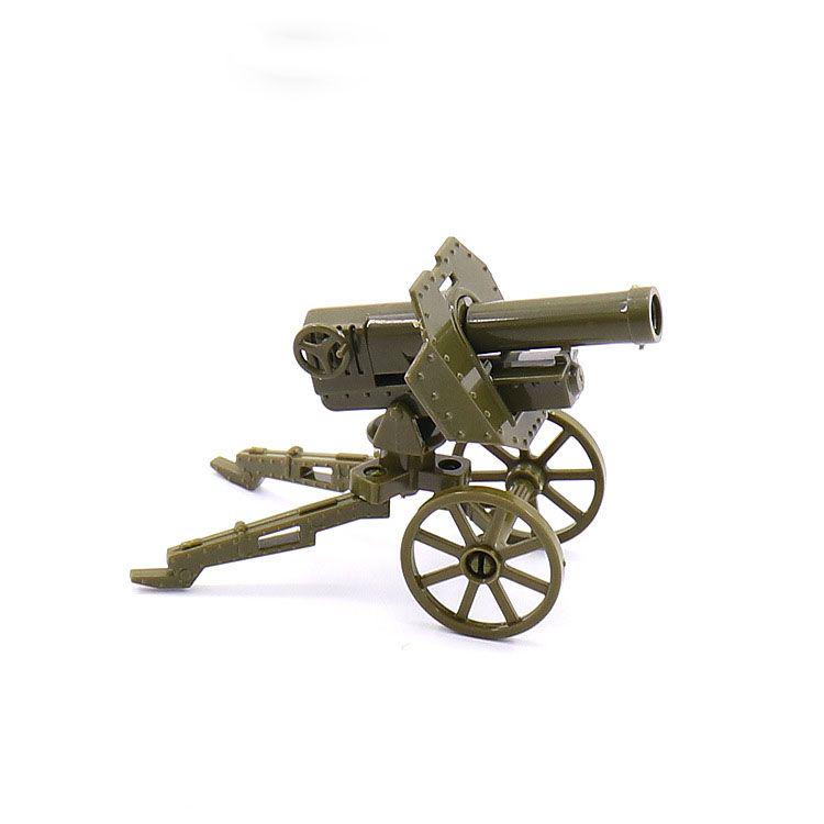WWII Military Soviet German Cannon Building Block Set Soldier Vehicles Artillery Bunker Figure Weapon Accessories Toy Boy Gift Present K038