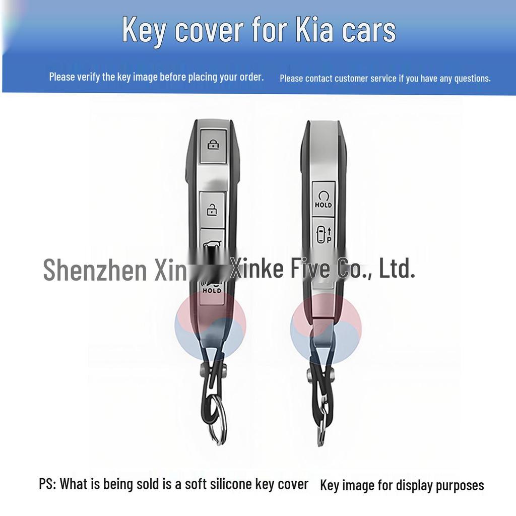 Silicone Protective Case with Honeycomb Pattern for 23-26 Kia K5 Telluride 7-Button Remote Control Key