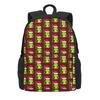 Süßer Frosch-Print Rucksack Bunte Tier Wanderrucksäcke Mädchen Design Print High School Taschen Ästhetischer Rucksack