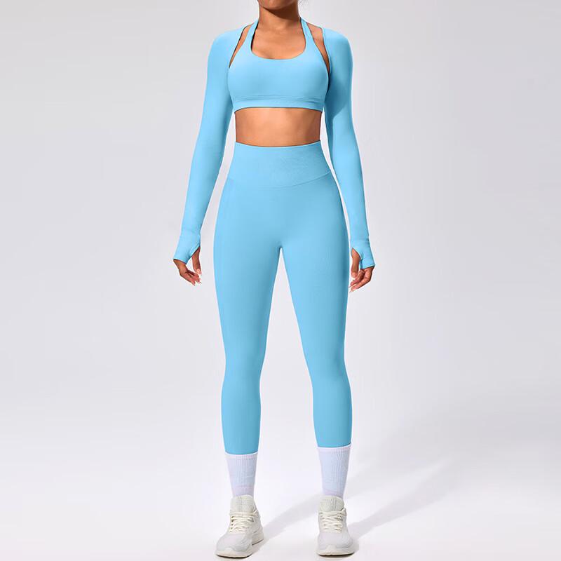 

Women s Seamless Peach Butt Yoga Sports Set 1