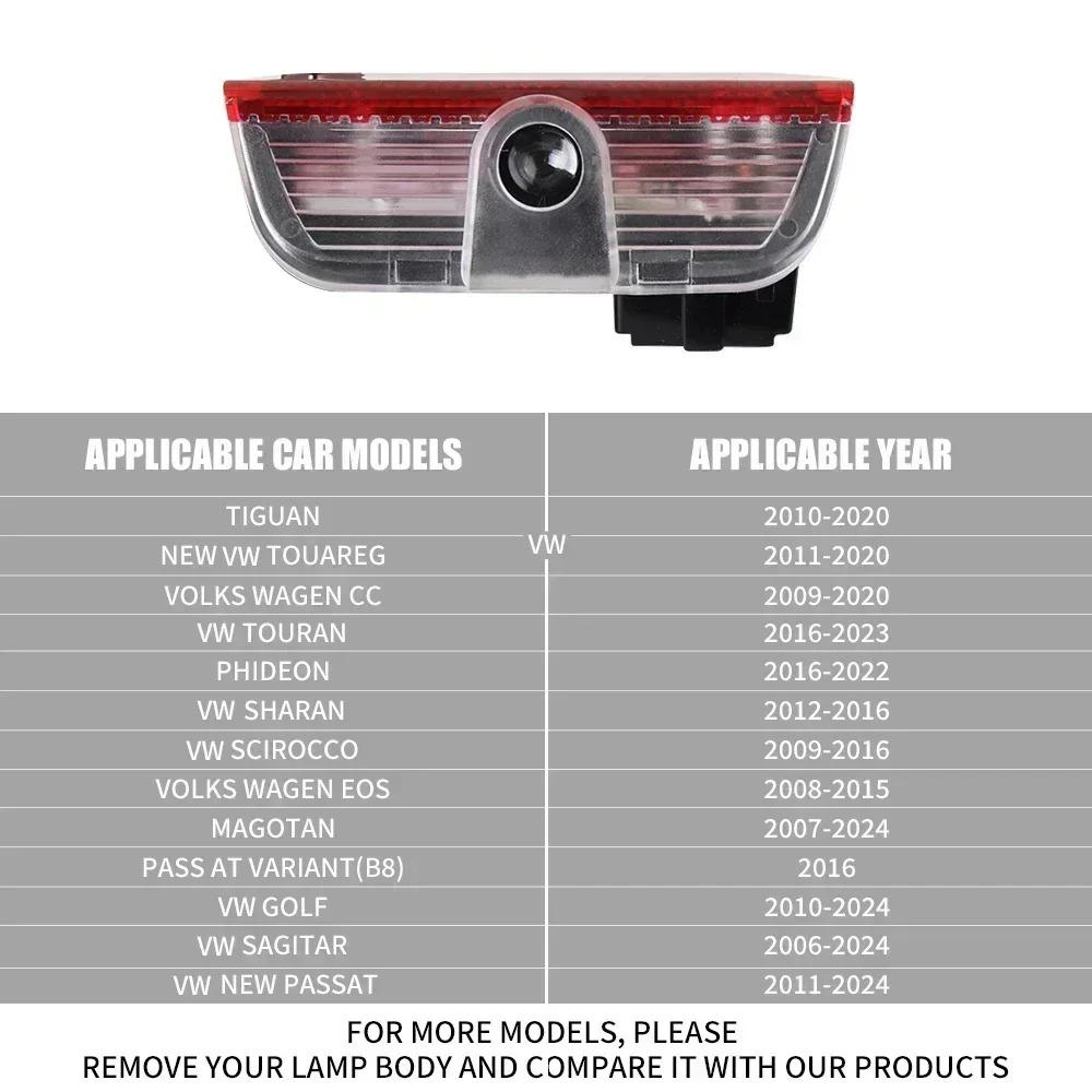 LED Light Car Door Projector HD Welcome Light For VW Volkswagen Golf Sagitar Tiguan Touareg Scirocco Passat Variant B8 Touran