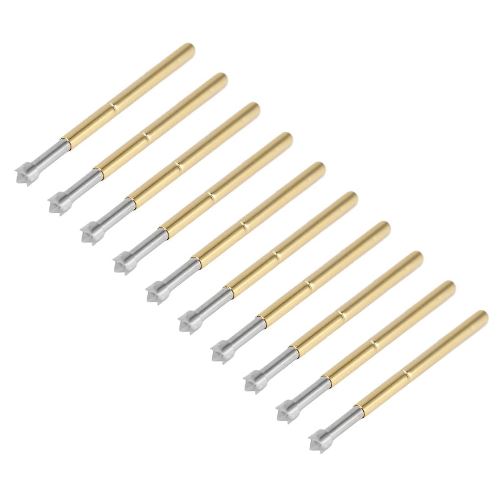 100pcs Pogo Pin Q Head Type 4 Claws Brass Stainless Steel Material Easy Replaceable 5A Rated Current PCB Testing Pins