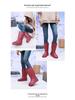 Women's Lightweight EVA Waterproof Non-Slip Cold-Proof Rain Boots with Velvet Lining