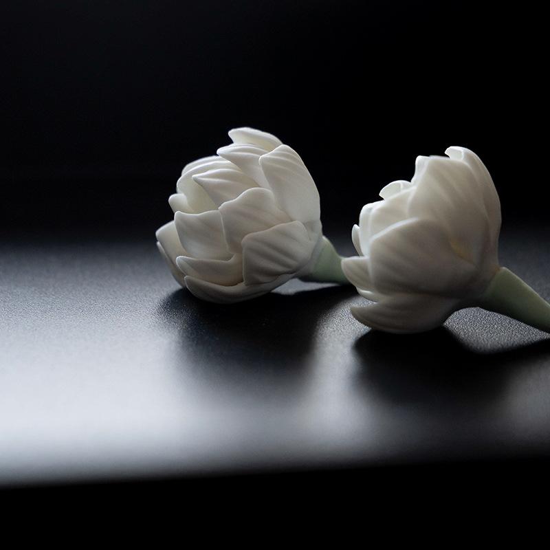 Hand-squeezed ceramic jasmine tea pet ornament line incense insert tea ceremony furniture decoration gift pen holder incense