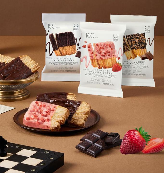 Delight Project Palmi Carre 3 Flavors – Low Sugar Choco, Strawberry, Double Cookie