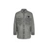 Evisu FW23 Vollkartenmuster Gesticktes Logo Eng anliegende Jeansjacke Herrenjacken Grau 2EAGNM3SJ5118RXCT