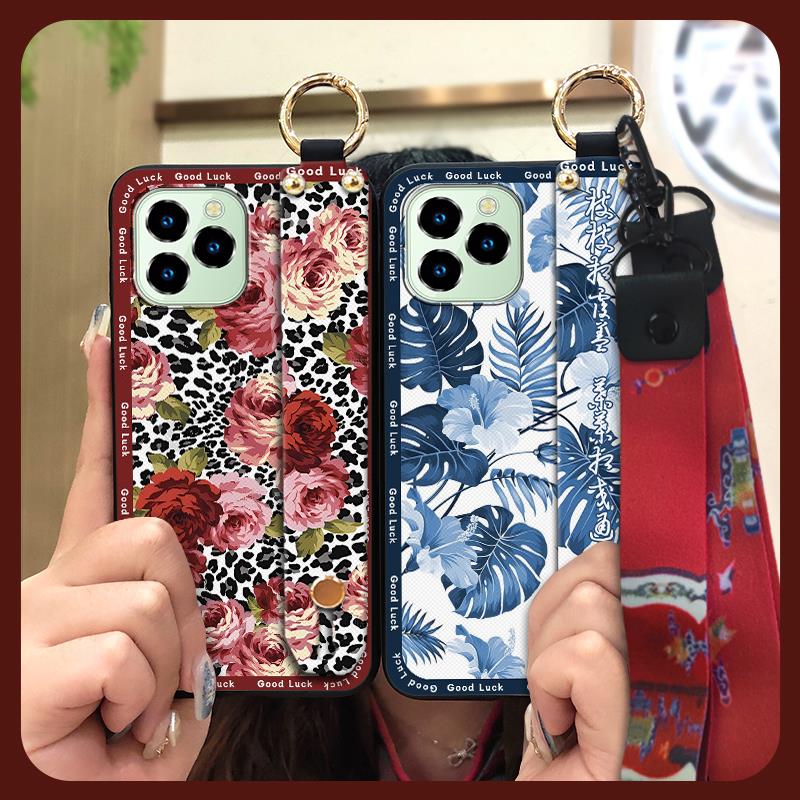 Fashion Elderly lady Phone Case For Oukitel C21 Pro Phone Holder Shockproof Anti-knock Waterproof Wrist Strap Soft case