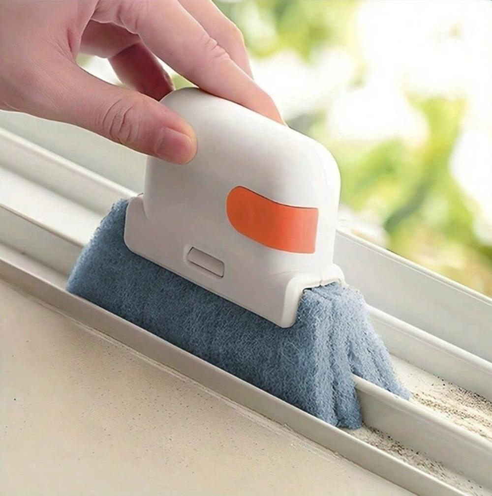 2 In 1 Groove Cleaning Tool Window Frame Door Groove Cleaning Brush Sliding Door Track Cleaning Tools Handheld Crevice Cleaner