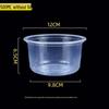 Round High-Grade Takeout Bowl for Ice Jelly, Taro Balls, Grass Jelly, Sago, and Fruit Salad.