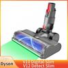 Насадка-щітка з валиком для Dyson V12 Detect Slim V10 Digital Slim, з зеленими світлодіодними індикаторами, для килимів та плитки